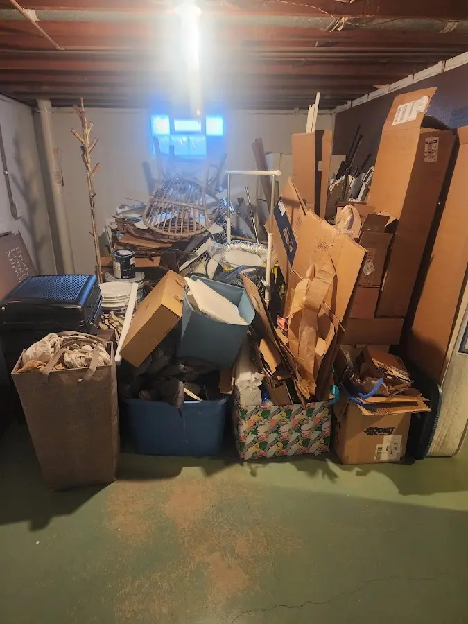 Roll-off dumpster container at job site for 20 Yard Dumpster Rental in South Fayette